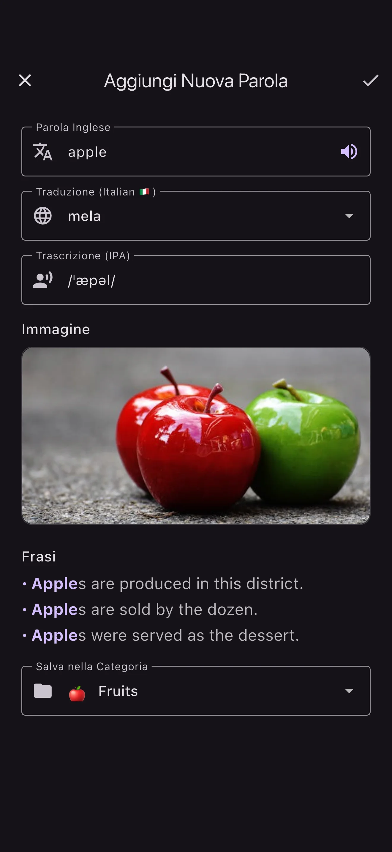 LexiMory Add Word Screen