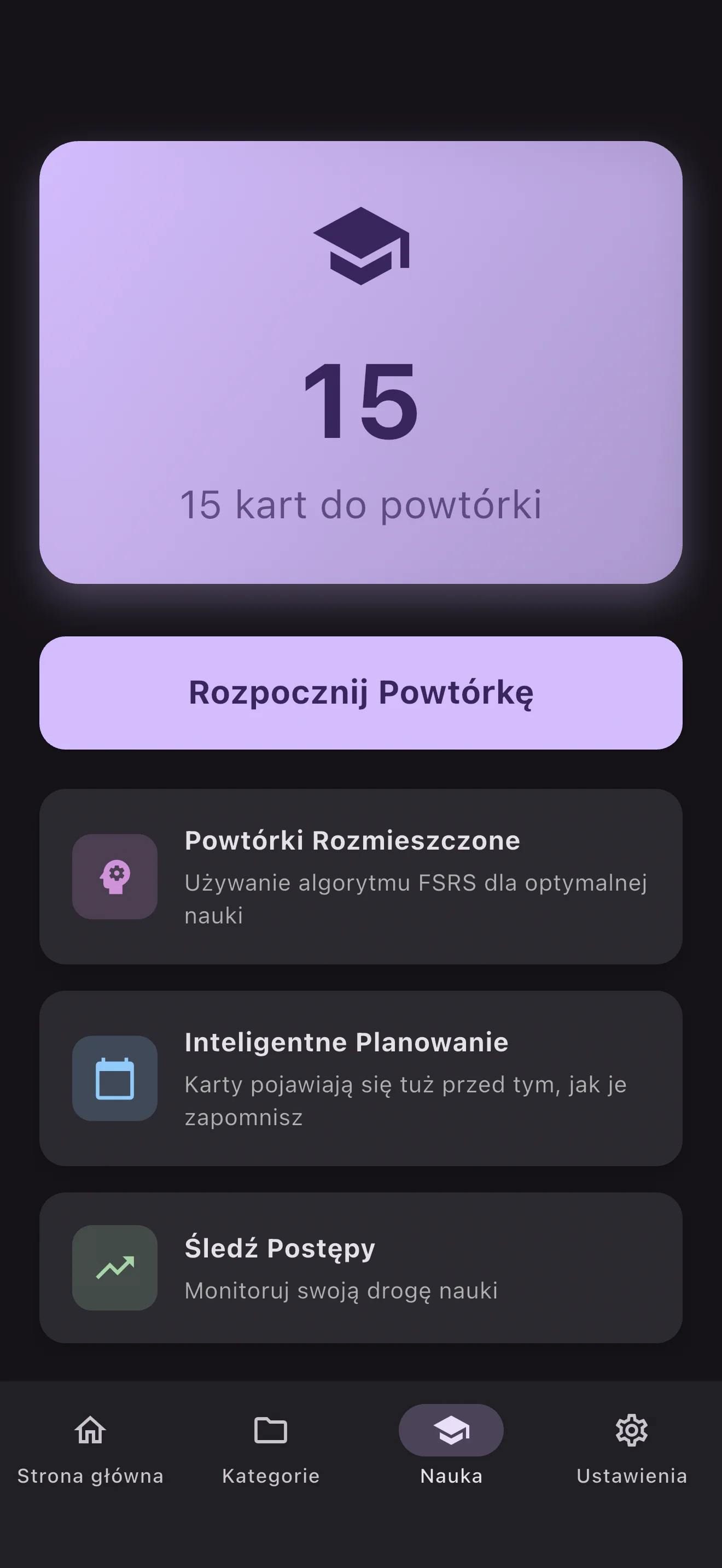 Rozpocznij powtórkę