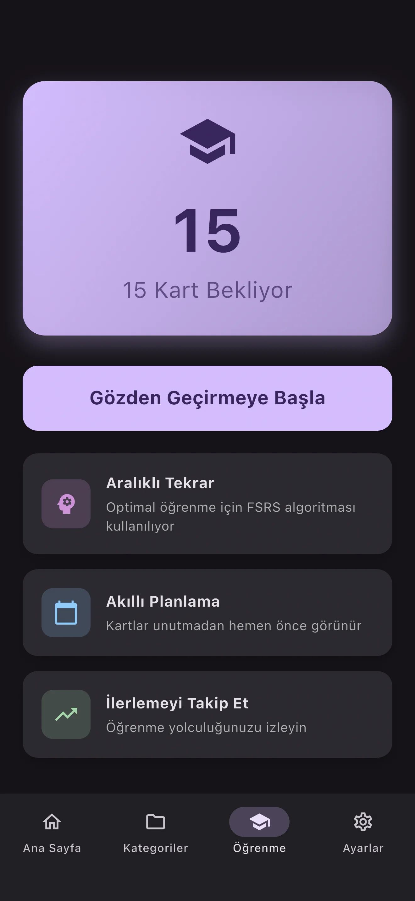 Tekrara başlayın