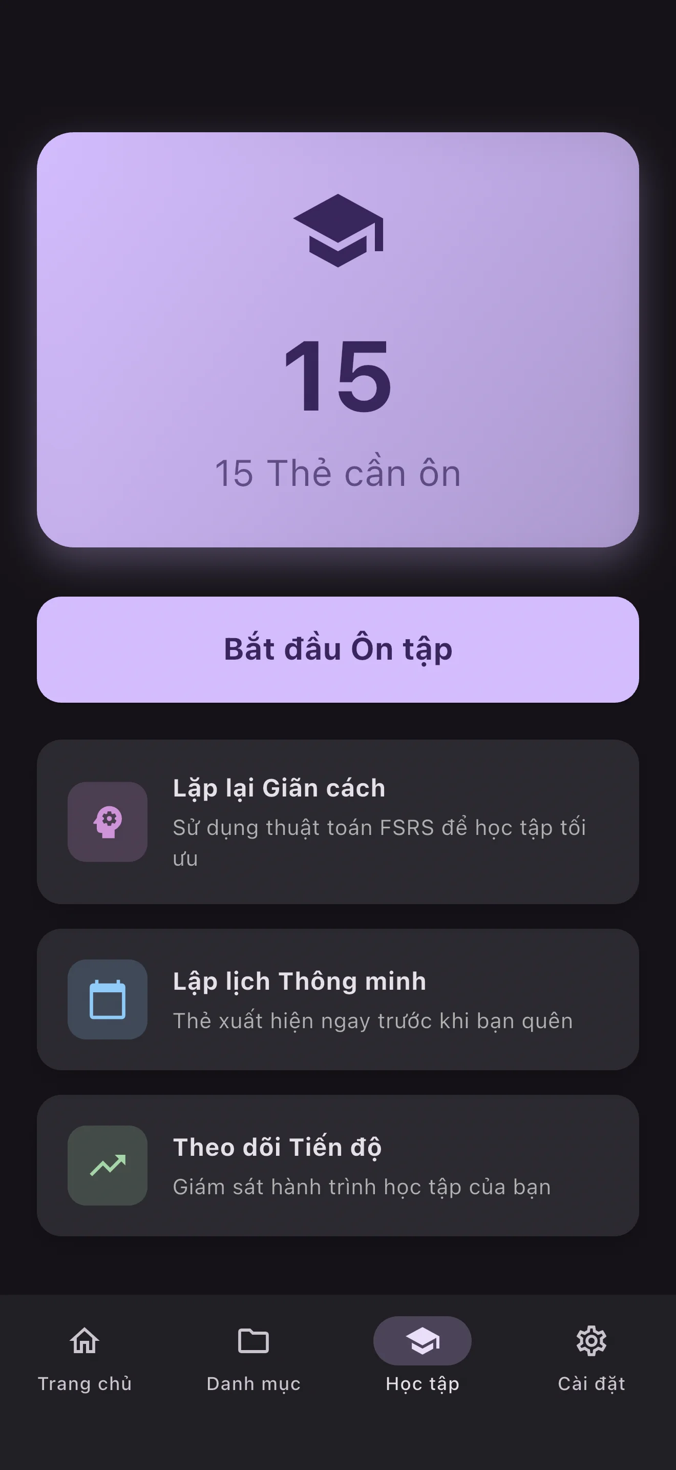 Bắt đầu ôn tập